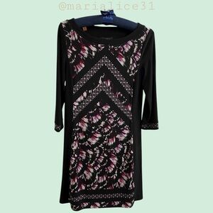 WHBM Black and Purple Lined Dress. Small.